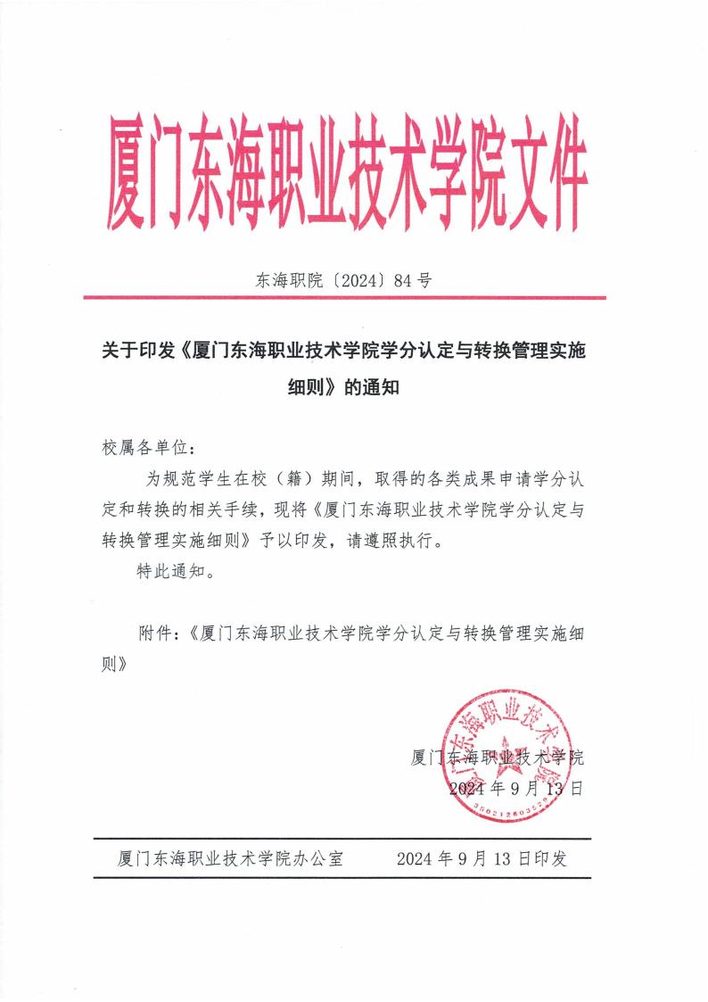 东海职院〔2024〕84号 关于印发《kaiyuncom官方网站学分认定与转换管理实施细则》的通知_00.jpg