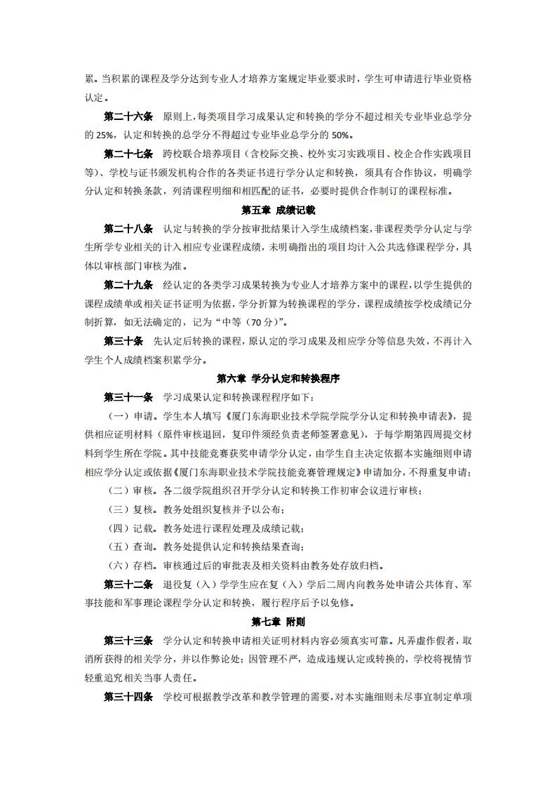 东海职院〔2024〕84号 关于印发《kaiyuncom官方网站学分认定与转换管理实施细则》的通知_04.jpg